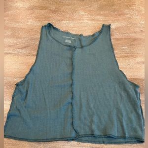 American Eagle patchwork cropped tank top size XL